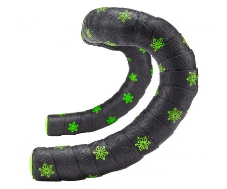 Supacaz Super Sticky Kush Galaxy – Styrbånd – Sort/Neon gul