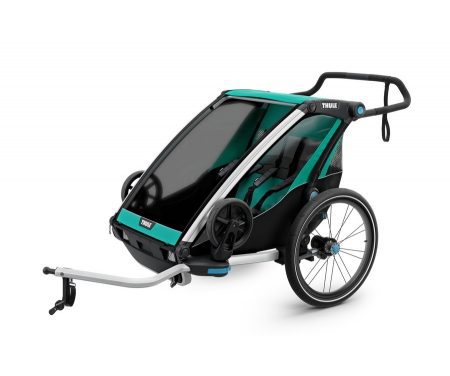 Thule Chariot Lite 2 – Multisportstrailer til 2 børn – Sort/Grøn