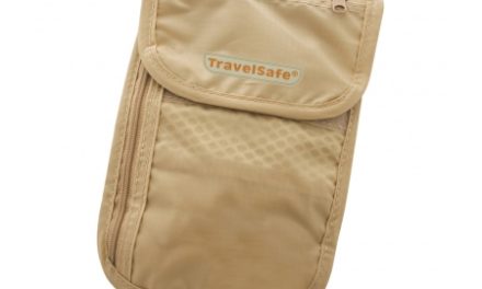 TravelSafe CheckOut – Pengekat med lynlås – Sandfarvet