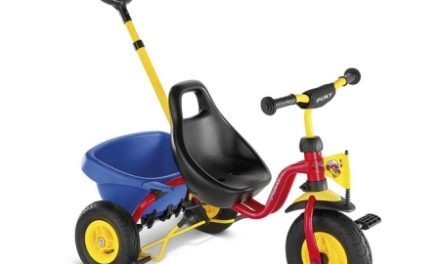 Trehjulet cykel med lad og skubbestang Puky CAT 1 L Rød/Gul