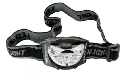 Trespass Guidance – Pandelampe – 3 dioder – Sort – 38 gram