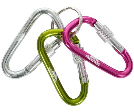 Trespass Lock X – Nøgleringssæt –  3 karabinhager