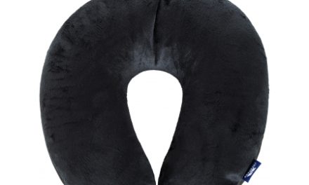 Trespass Uplo – Nakkepude – Blød fleece med fyld – Sort