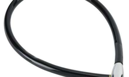 Wirelås Abus 1900 55 cm med 2 nøgler Sort