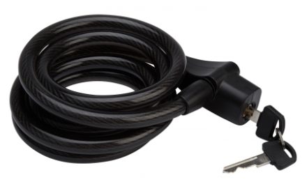 Wirelås Bike Attitude 12 mm x 180 cm – smoke med nøgle