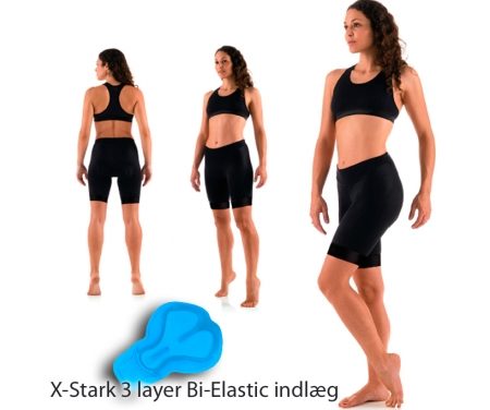 Xtreme spinning- /cykelbukser X-Lady Dame – med pude